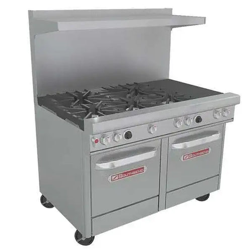 Southbend Restaurant Gas Range, 48" W with 8 (2) Space Saver Ovens and Manual Controls, - 323,000 BTU – 4482EE-5L