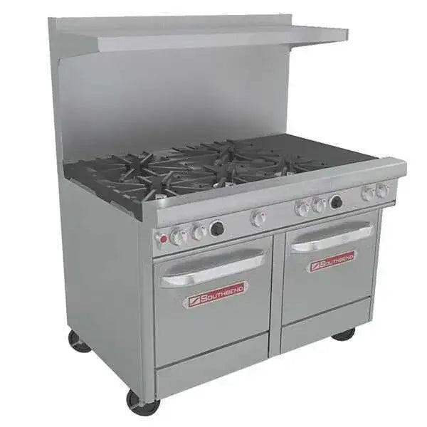 Southbend Restaurant Gas Range, 48" W with 8 (2) Space Saver Ovens and Manual Controls, - 323,000 BTU – 4482EE-5L