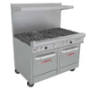 Southbend Restaurant Gas Range, 48" W with 8 (2) Space Saver Ovens and Manual Controls, - 335,000 BTU – 4484EE-6L