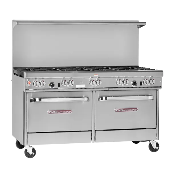 Southbend Restaurant Gas Range, 60" W with 2 Burners (1) 48" Griddle and (2) Convection Ovens - 210,000 BTU – 4601AA-4GL