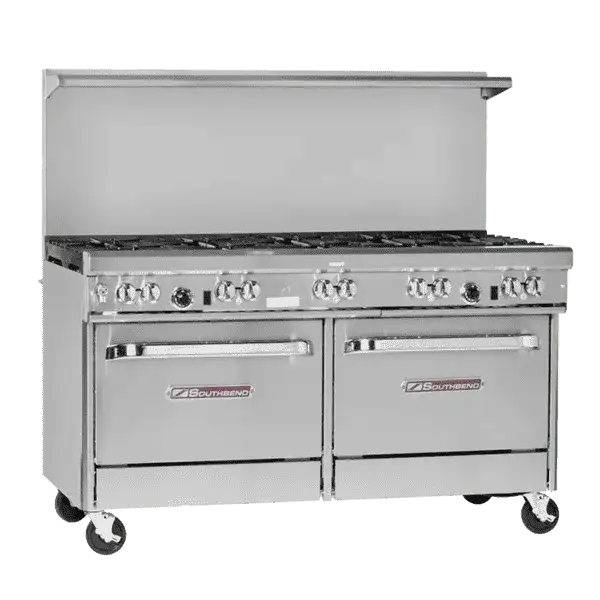 Southbend Restaurant Gas Range, 60" W with 4 Burners (1) 36" Griddle and (2) Cabinet Bases - 196,000 BTU – 4601CC-3GL