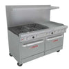 Southbend Restaurant Gas Range, 60" W with 5 Burners (1) 24" Griddle and (2) Standard Ovens - 317,000 BTU – 4605DD-2TR
