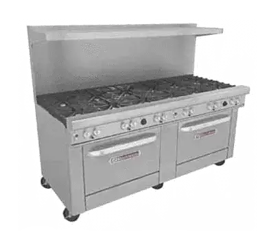 Southbend Restaurant Gas Range, 72" W with 5 Burners (1) 36" Charbroiler and (2) Convection Ovens - 339,000 BTU – 4725AA-3CL