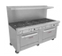Southbend Restaurant Gas Range, 72" W with 5 Burners (1) 36" Charbroiler and (2) Convection Ovens - 339,000 BTU – 4725AA-3CL