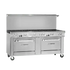 Southbend Restaurant Gas Range, 72" W with 5 Burners (1) 36" Charbroiler and (2) Convection Ovens - 339,000 BTU – 4725AA-3CR