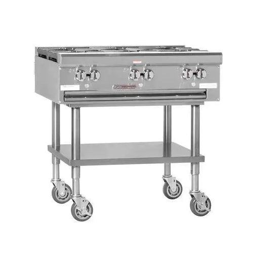 Southbend 6 Burner Countertop Gas Hotplate / Range with Manual Controls - 33,000 BTU - HDO-36