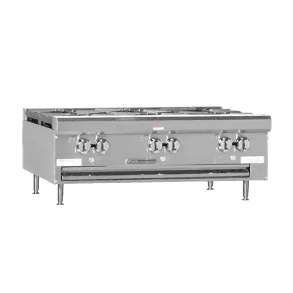 Southbend 6 Burner Countertop Gas Hotplate / Range with Manual Controls - 33,000 BTU - HDO-36SU