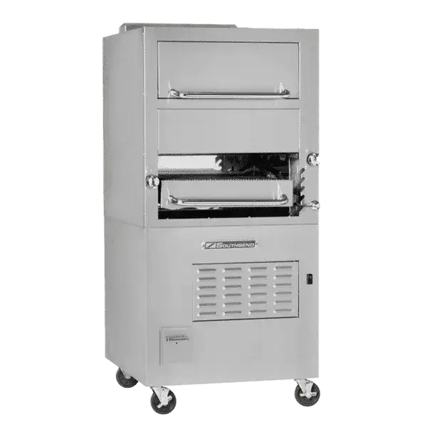 Southbend 32″ Sectional Match Infrared Broiler Gas Single Deck With Warming Oven And Cabinet Base – Natural Gas, 104000 Total BTU – P32C-171