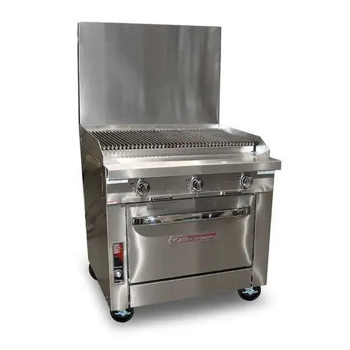Southbend Platinum Sectional, Gas, 36″, 36″ Charbroiler, Convection Oven – Natural Gas, 141000 Total BTU - P36A-CCC