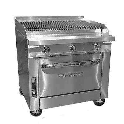 Southbend Platinum Sectional, Gas, 36″, 36″ Charbroiler, Cabinet Base – Natural Gas, 96000 Total BTU - P36C-CCC