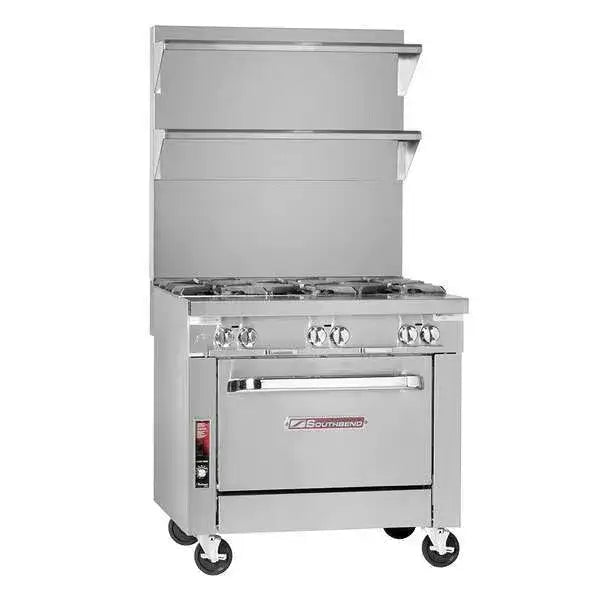 Southbend Platinum Sectional, Gas, 36″, 6 Non-Clog Burners, Standard Oven Base – Natural Gas, 255000 Total BTU - P36D-BBB