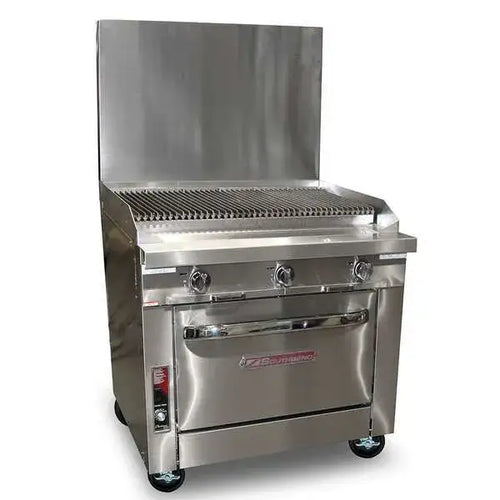 Southbend Commercial Range, 36" W with (1) 36" Charbroiler with Cast Iron Grates and Standard Oven - 141,000 BTU - P36D-CCC