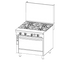 Southbend Platinum Sectional, Gas, 36″, 4 Pyromax Burners, Standard Oven Base – Natural Gas, 225000 Total BTU - P36D-XX