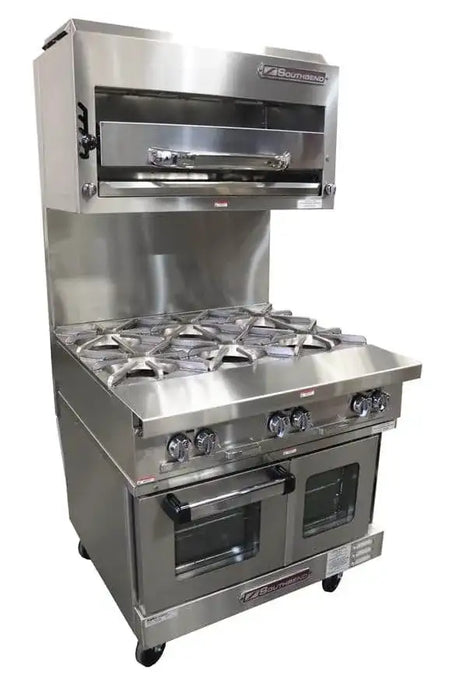 Southbend Commercial Range, 36" W with 6 Burners and Modular Base, 210,000 BTU - P36N-BBB-SU
