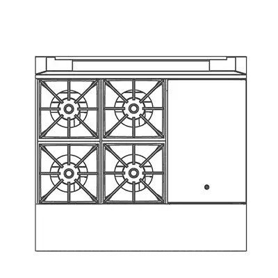 Southbend Platinum Sectional, Gas, 36″, 4 Non-Clog Burners, Hot Top Modular – Natural Gas, 172000 Total BTU – P36N-BBH