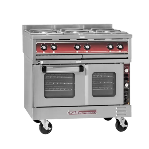 Southbend Electric Range, Electric, 36″, 2 Round Hot Plates, 2 Hot Plates, Truvection Oven Base – SE36T-HHB