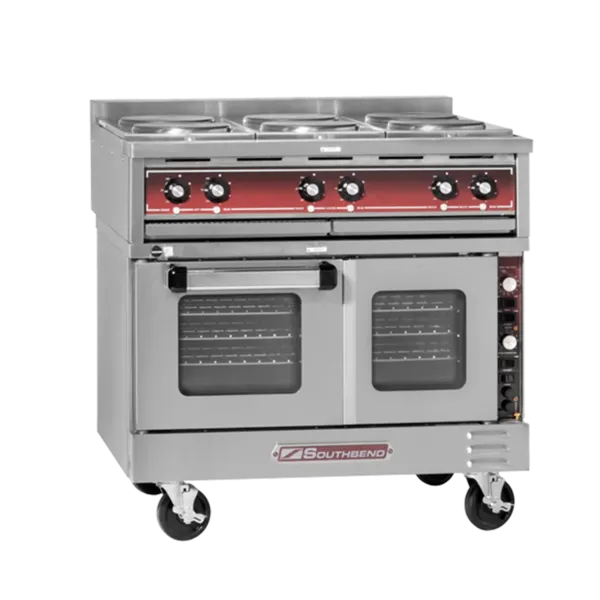 Southbend Electric Range, Electric, 36″, 24″ Thermostatic Griddle, Hot Plate, Truvection Oven Base – SE36T-TTH