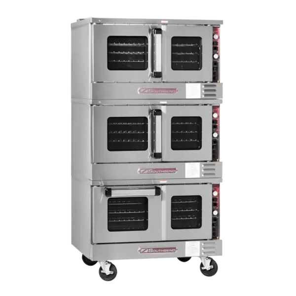 Southbend TV-Series Low Profile Gas Convection Oven Triple Deck With Standard Controls – Natural Gas, 156000 Total BTU - TVGS/32SC