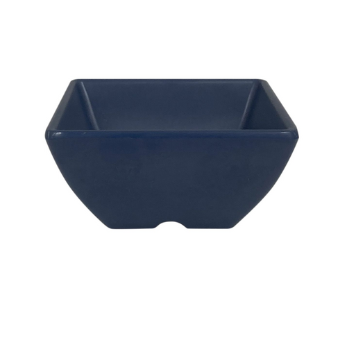 Thunder Group Melamine Western 2-1/2 oz, 2-5/8" x 2-5/8", 1-3/8" Deep, Square Bowl, Classic Stone Blue , 1 doz