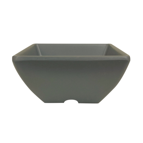 Thunder Group Melamine Western 22 oz, 5-1/2" x 5-1/2", 2-1/4" Deep, Square Bowl, Classic Stone Grey,1 doz