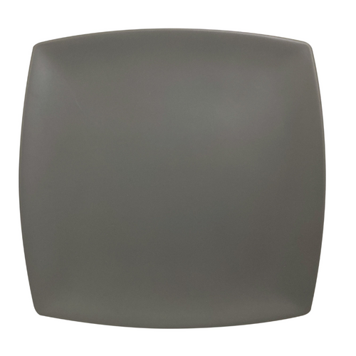 Thunder Group Melamine Western 6" x 6", 1/2" Deep, Square Plate, Classic Stone Grey,1 doz