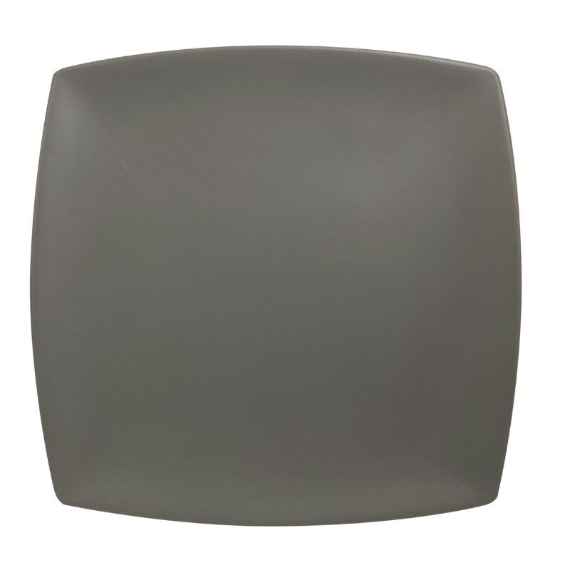 Thunder Group Melamine Western 4-1/2" x 4-1/2", 1/2" Deep, Square Plate, Classic Stone Grey,1 doz