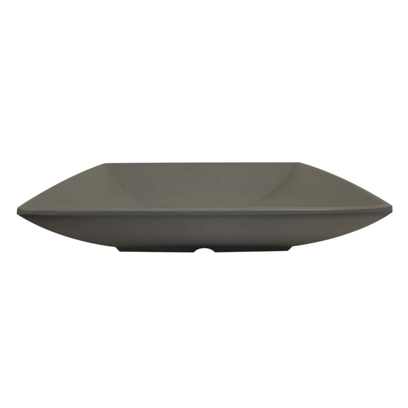 Thunder Group Melamine Western 28 oz, 8-1/2" x 8-1/2", 1-5/8" Deep, Square Salad Bowl, Classic Stone Grey,1 doz