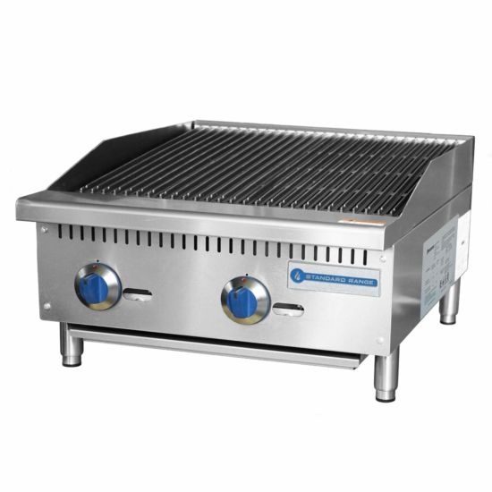 Standard Range SR-CB24-M 24-Inch Gas Countertop Radiant Charbroiler - 70,000 BTU