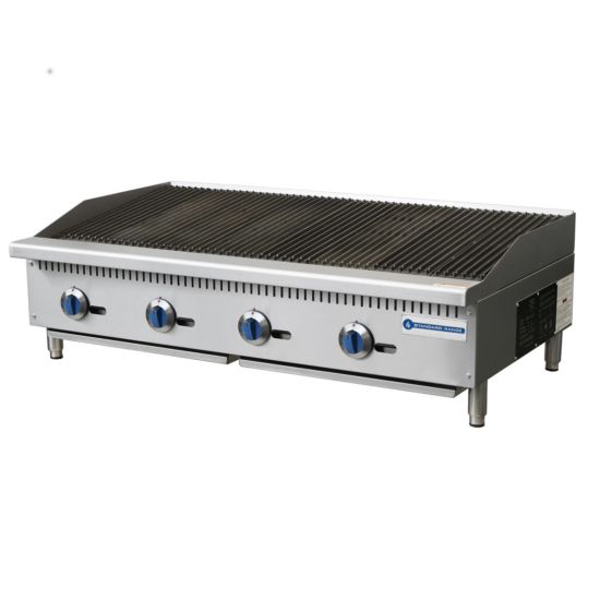 Standard Range SR-CB48-M 48-Inch Gas Countertop Radiant Charbroiler - 140,000 BTU