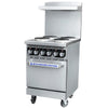 Standard Range SR-ER24-208 24" 4-Burner 208V 3-Phase Electric Range with Standard Oven – 13 kW