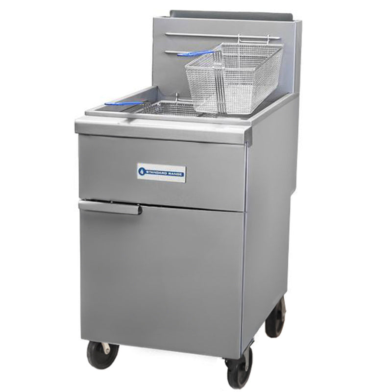 Standard Range SR-F5-NG 80 lb. Natural Gas Floor Fryer - 150,000 BTU
