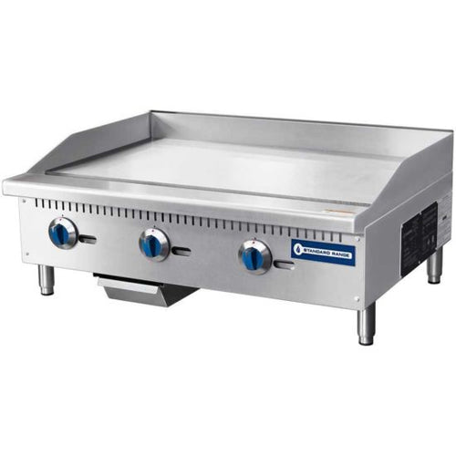 Standard Range SR-G36-M 36-Inch Manual Gas Countertop Griddle - 90,000 BTU