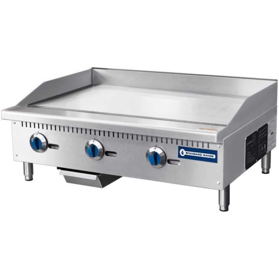Standard Range SR-G36-M 36-Inch Manual Gas Countertop Griddle - 90,000 BTU