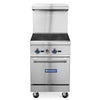 Standard Range SR-R24-24CB 24" Natural Gas Range with 24" Charbroiler & Standard Oven – 103,000 BTU