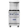 Standard Range SR-R24 24" Natural Gas 4-Burner Range with Standard Oven – 153,000 BTU