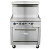 Standard Range SR-R36-36MG 36" Natural Gas Range with 36" Griddle & Standard Oven – 123,000 BTU