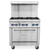 Standard Range SR-R36 36" Natural Gas 6-Burner Range with Standard Oven – 213,000 BTU