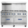 Standard Range SR-R60 60" Natural Gas 10-Burner Range with 2 Standard Ovens – 366,000 BTU