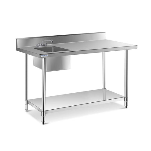 Prepline ST-3060 stainless steel work table with sink and faucet