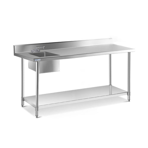 Prepline ST-3072 stainless steel work table with sink and faucet
