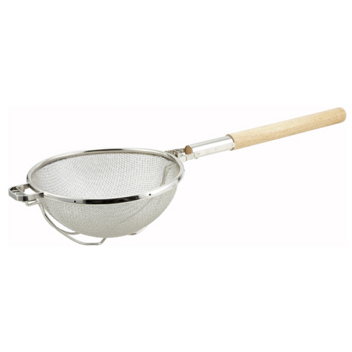 Winco MST-1010D 10-1/2" Double Mesh, Reinforced, Round Hdl, Nickle Plated (Price/Piece)