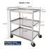 Stainless Steel Utility Carts w/ 1" Upturn on Three Sides C-31K GSW