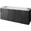 True TBR92-RISZ1-L-B-SSSS-1 Reach-In Single Zone Refrigerator with Left Side Refrigeration System. Black Exterior and Solid Swing Doors