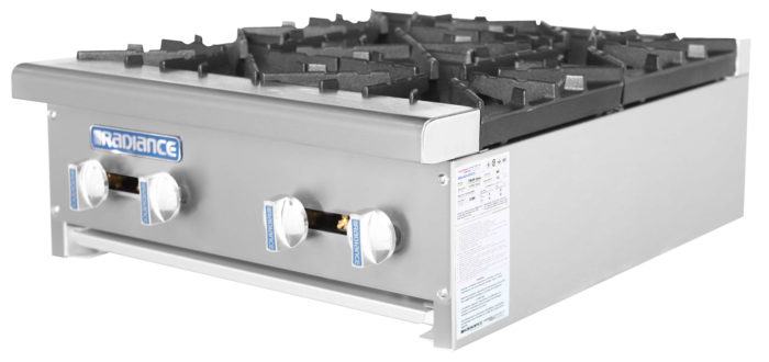 Radiance Countertop Hot Plate TAHP-24-4 by Turbo Air