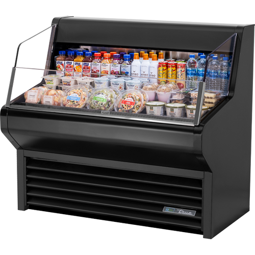 True THAC-48-HC-LD Horizontal Air Curtain Refrigerated Merchandiser with Hydrocarbon Refrigerant & LED Lighting