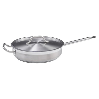 Winco SSET Stainless Steel Sauté Pan with Cover