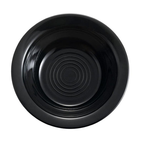CAC Chinaware Color Tango Grapefruit Dish Black 13oz 6 5/8"