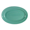 CAC Chinaware Color Tango Oval Platter Green 10 5/8"