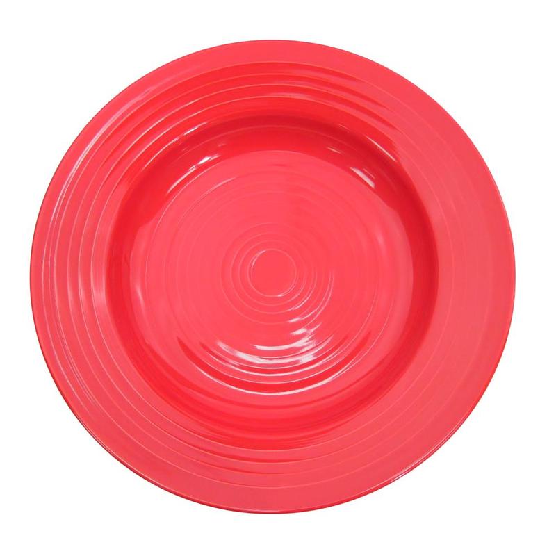 CAC Chinaware Color Tango Pasta Bowl Red 22oz 12"