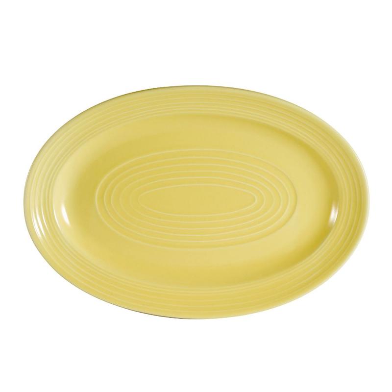 CAC Chinaware Color Tango Oval Platter Sunflower 11 3/4"